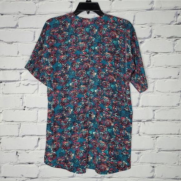 LuLaRoe Rose Print Bianka Kimono, size 3 (10/12) - Picture 2 of 5